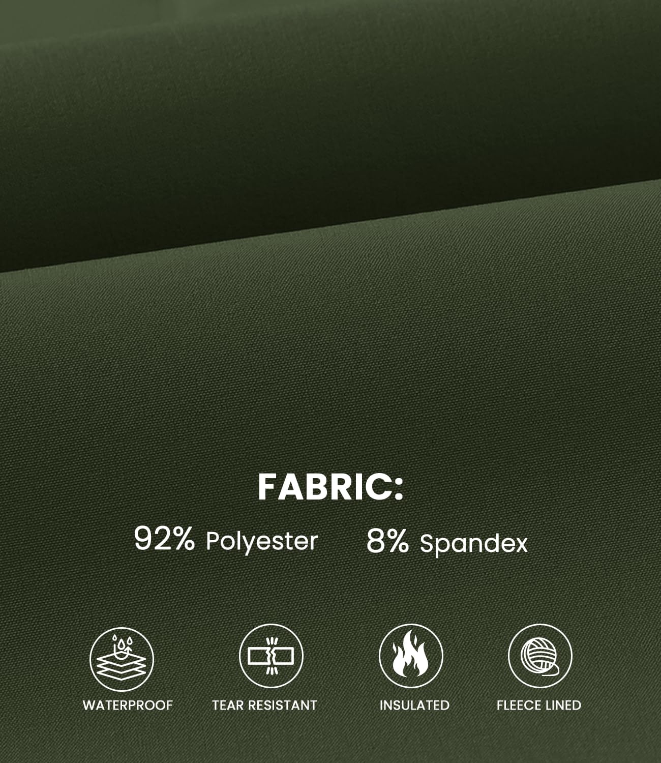 BASUDAM Men's Cargo Work Pants Snow Waterproof Softshell Winter Fleece Lined Insulated Outdoor Mountain with 6 Pockets - Image 7