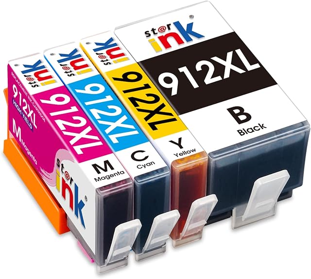 912 Ink Cartridges Multipack Replacement for HP 912XL Ink Cartridges for HP OfficeJet 8010 8012 8014 8015 8017 OfficeJet Pro 8022 8023 8024 8025 Printer