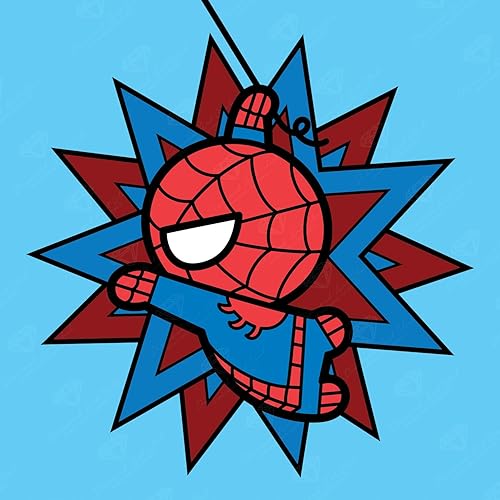 Miniatura 1 de DIAMOND ART CLUB Kit de pintura de diamante de Spider-Man, lienzo de diamante de superhéroe, arte redondo de diamantes 5D para adultos y todas las