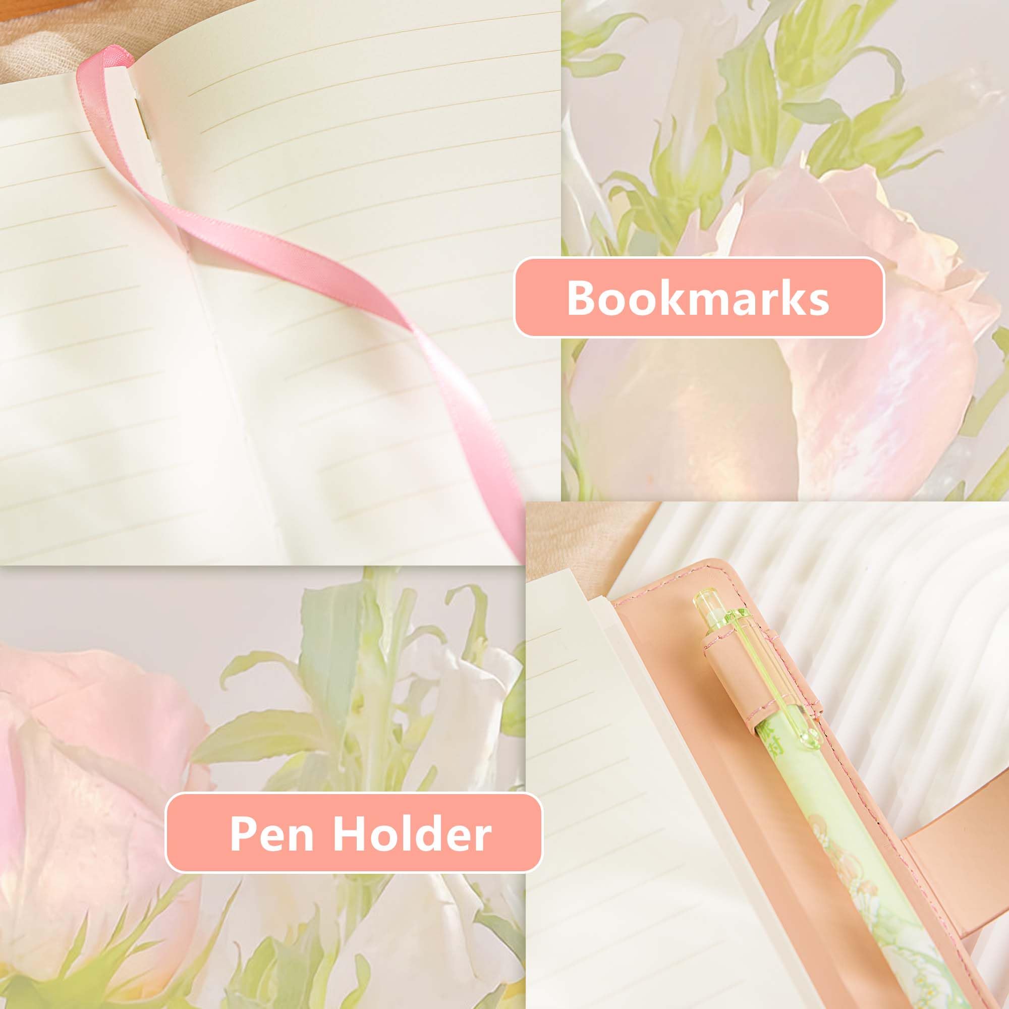 Hartvormig slot dagboek met sleutel hart diamant pen set voor meisjes PU lederen omslag dagboek persoonlijke planner organisatoren geheim notitieboek voor vrouwen (parel roze, B6 (18*13,5 cm