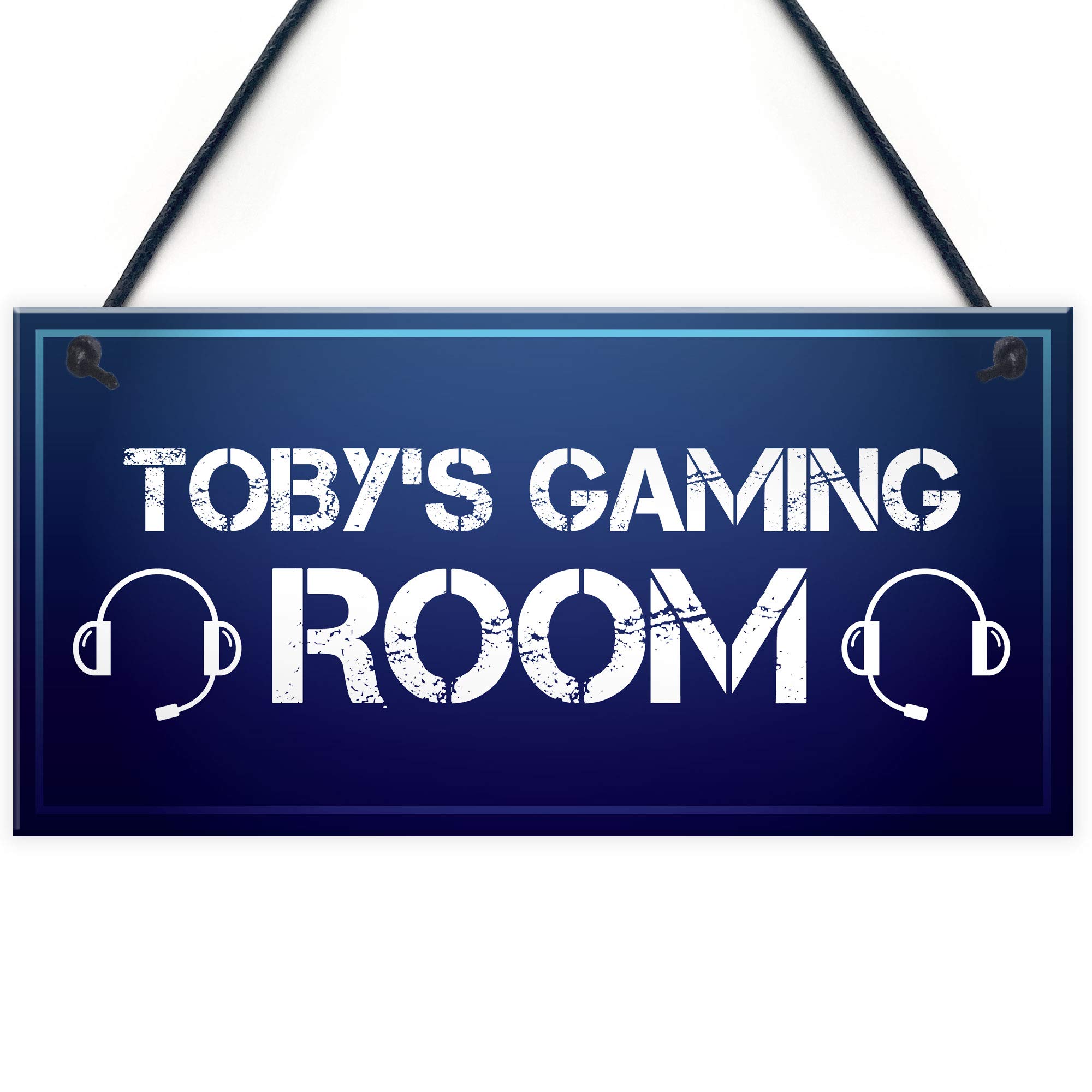Red Ocean Personalised Boys Gaming Bedroom Sign Christmas Gamer Gift For Son Brother