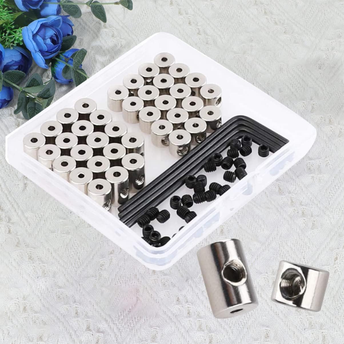 KONTONTY 3sets Pin Backs for Badges Metal Locking Clasp Keepers for Clothes Bags Accessories Stable Easy to Secure Wrench for Crafts