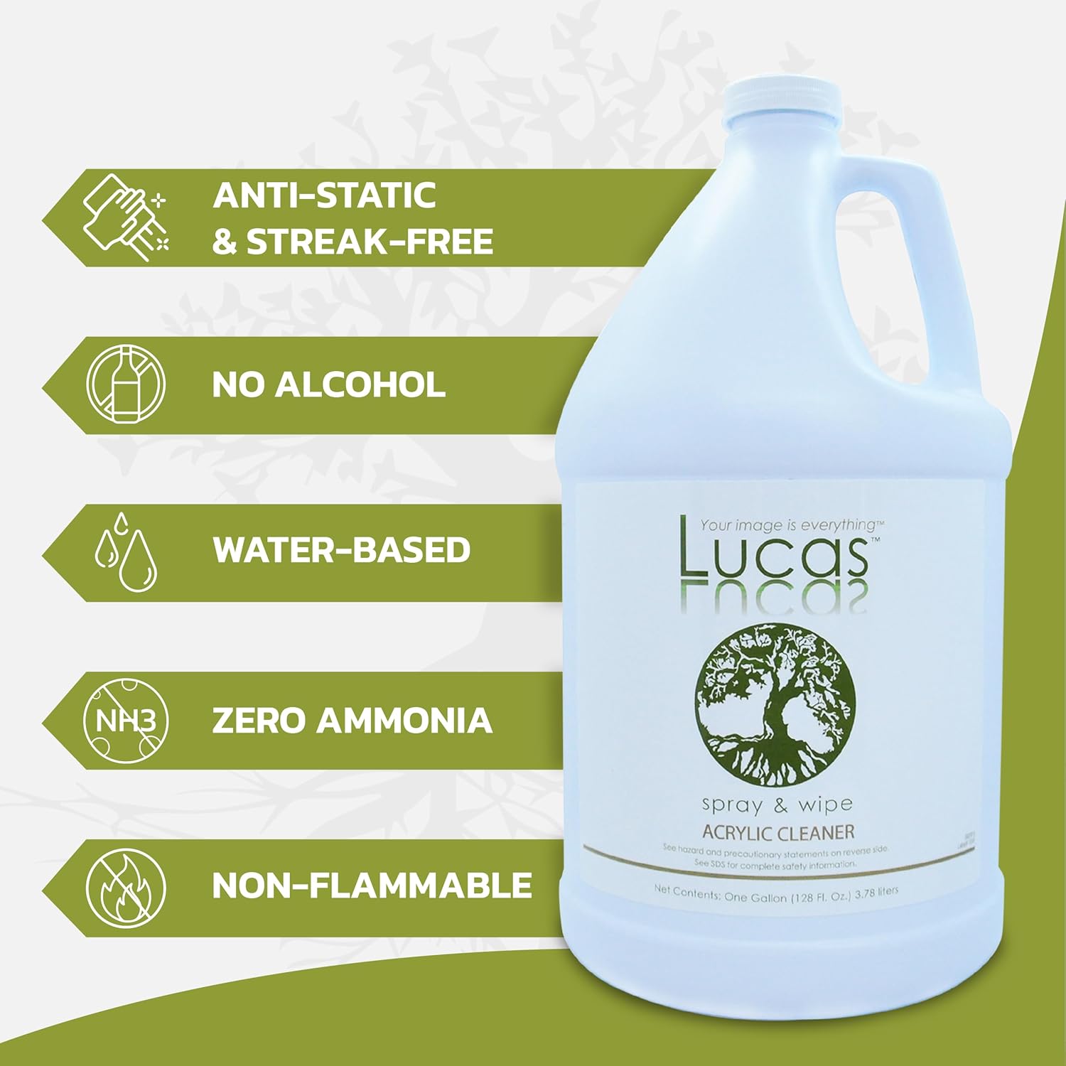 Lucasol Lucas Acrylic and Plastic All Purpose Cleaner Spray 1 Gallon Refill Size