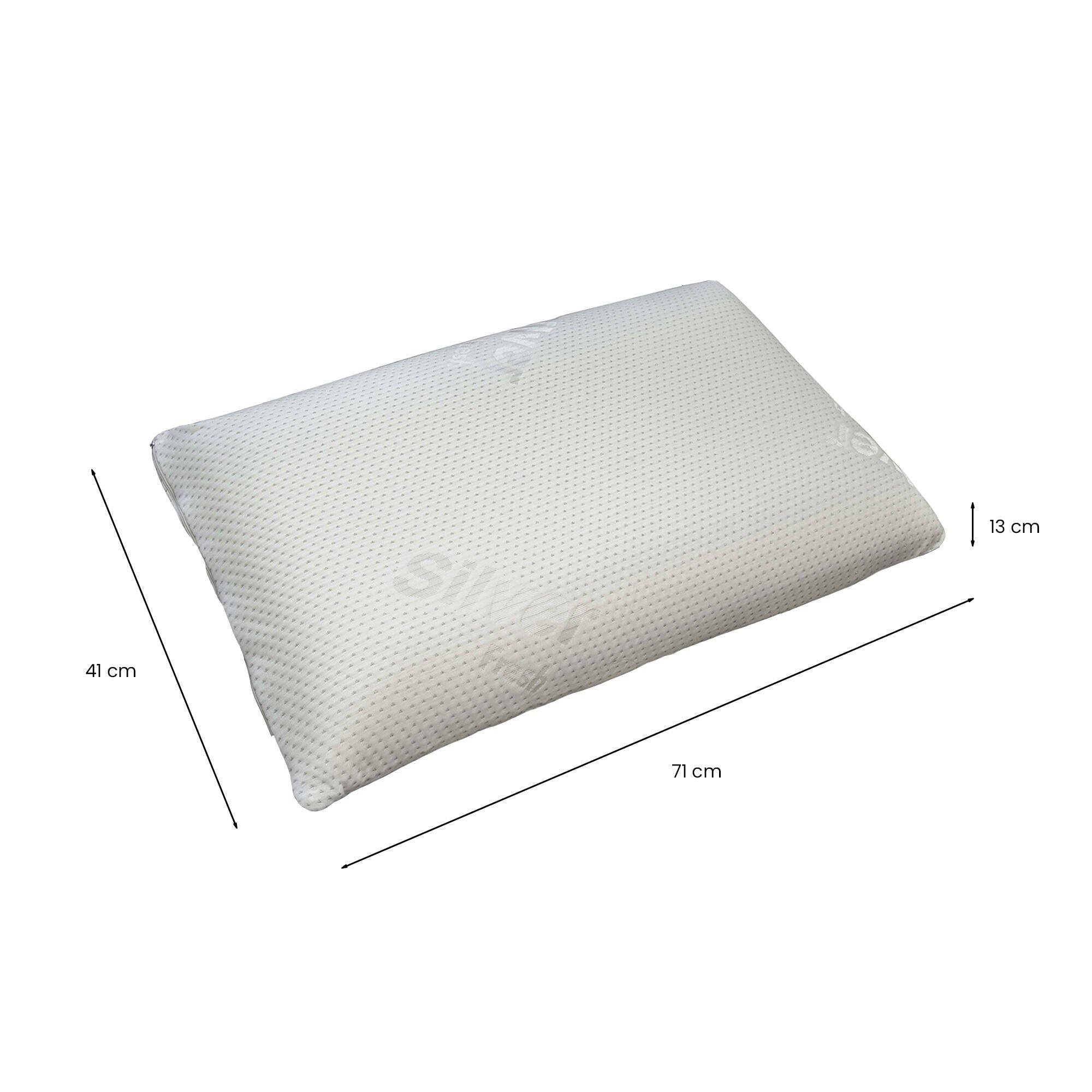 Dmora Talamo Italia - Oreiller Cancro, Oreiller Ergonomique Barre de Savon en Mousse à mémoire de Forme, 100% fabriqué en Italie, hypoallergénique et Respirant, 71x41xh13 cm, Simple