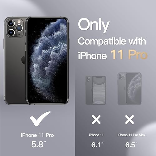 Miniatura 2 de JETech Funda de silicona para iPhone 11 Pro de 5.8 pulgadas, suave al tacto, funda protectora de cuerpo completo, a prueba de golpes con forro de