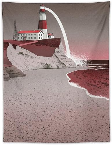 YWVWY Guy Billout Vintage Travel Poster Illustration (100) Tapestry Prints Room Aesthetic Wall Art Bedroom Tapestries Walls Bedroom Home Decor