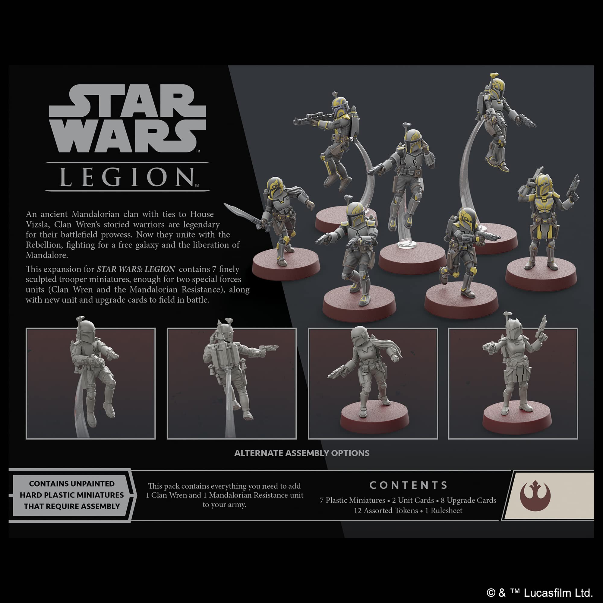 Atomic Mass Games, Star Wars Legion: Rebel Expansions: Clan Wren Unit, Unit Expansion, Miniatures Game, Ages 14+, 2 Players, 90 Minutes Playing Time