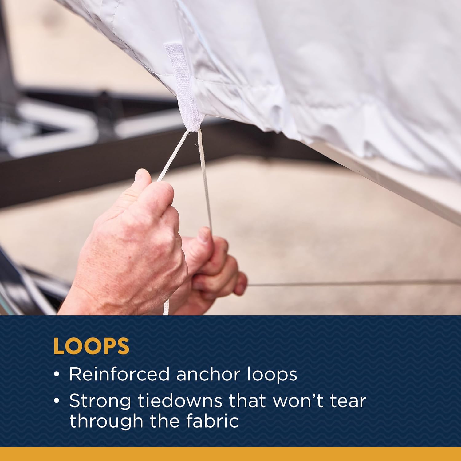 Transhield 19ft - 21ft Wide Bow Deck Boat Cover | Universal & Adjustable | Sun Resistant Marine Heavy Duty Waterproof Boat Cover Up | Fits Wide Bow Deck Boats (19' - 21')