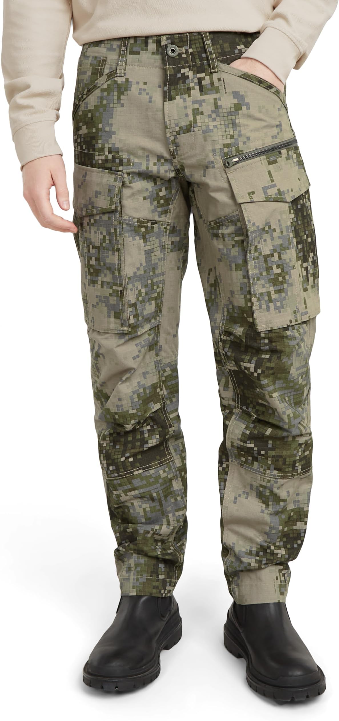 Men's Rovic Zip 3d Regular Tapered Trousers Pants
