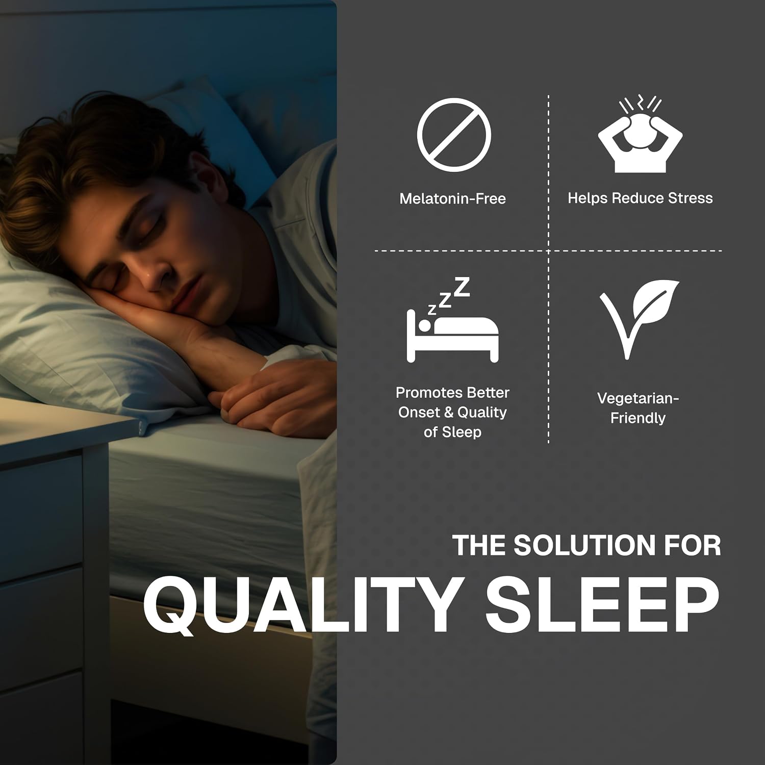 Weider Sleep Supplement - Melatonin-Free Capsule - Natural Sleep Support - with Ashwagandha, Magnesium & Botanical Blend - Non-Habit Forming - Vegetarian - 60 Count - 1 Month Supply
