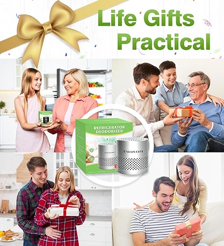 Miniatura 7 de Desodorizador para nevera, dura 10 años, desodorante para refrigerador, eliminador de olores, purificadores de aire de tamaño de viaje, más eficaz