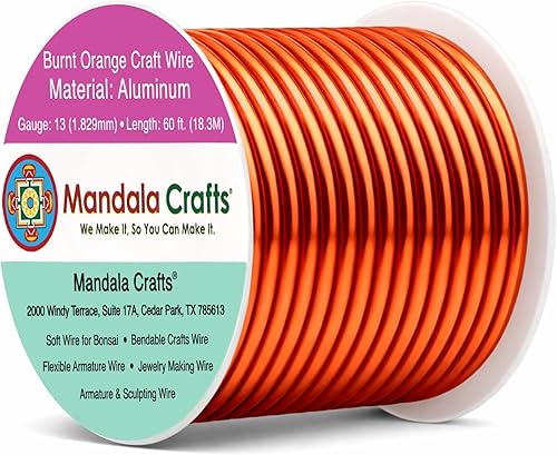 Vista 380 de Mandala Crafts - Alambre de aluminio anodizado de calibre 10 para manualidades de joyería - 32 pies de alambre flexible de cobre coloreado - Doble