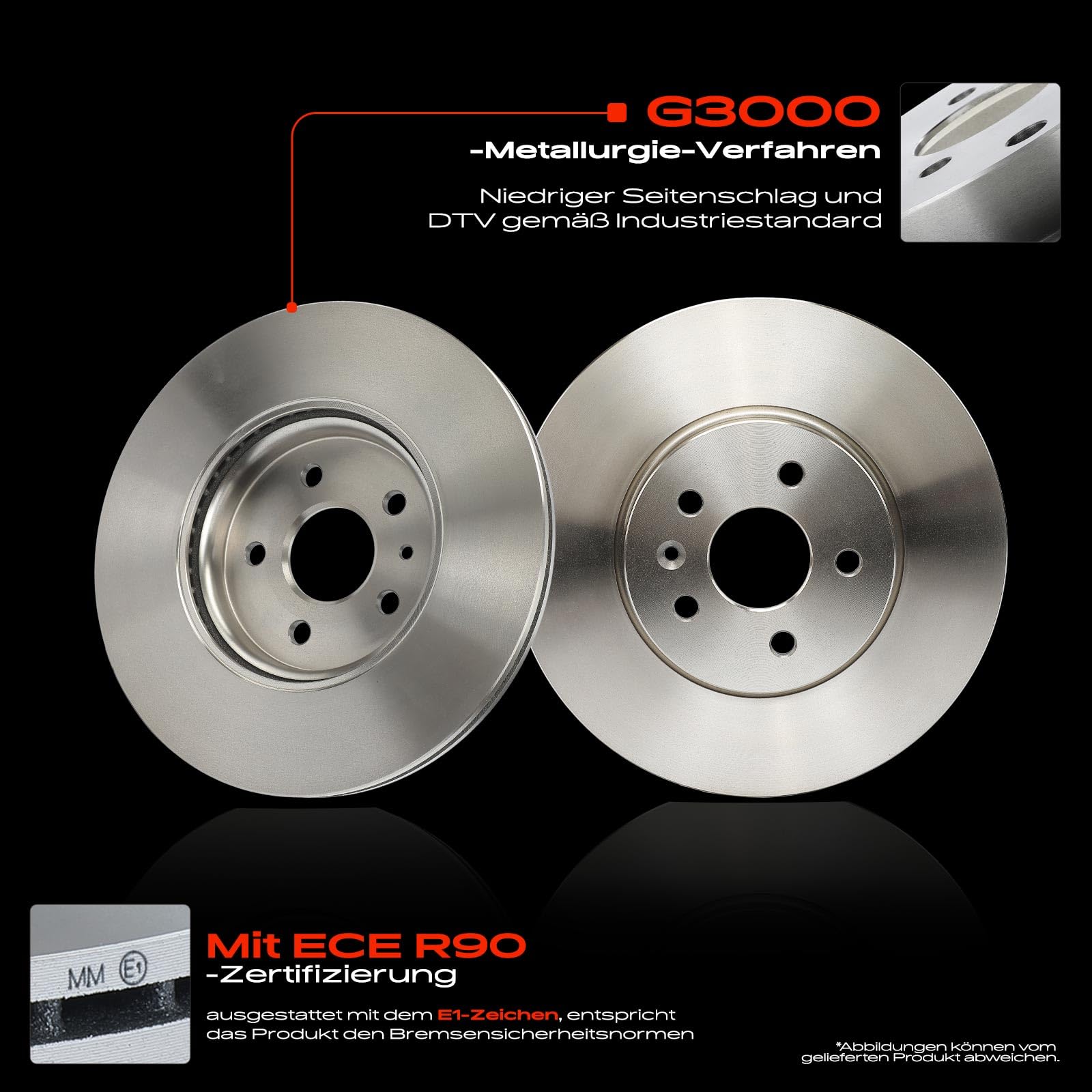 Frankberg 2 discos de freno delanteros ventilados de ⌀300 mm 13502059 | Compatible con: Mokka/Mokka X J13, Trax