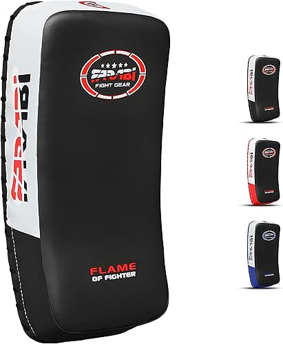 Miniatura 8 de Farabi Sports Almohadilla tailandesa almohadilla de patada de kickboxing escudo de golpe de entrenamiento de patada MMA Muay Thai curvada x 1 unidad