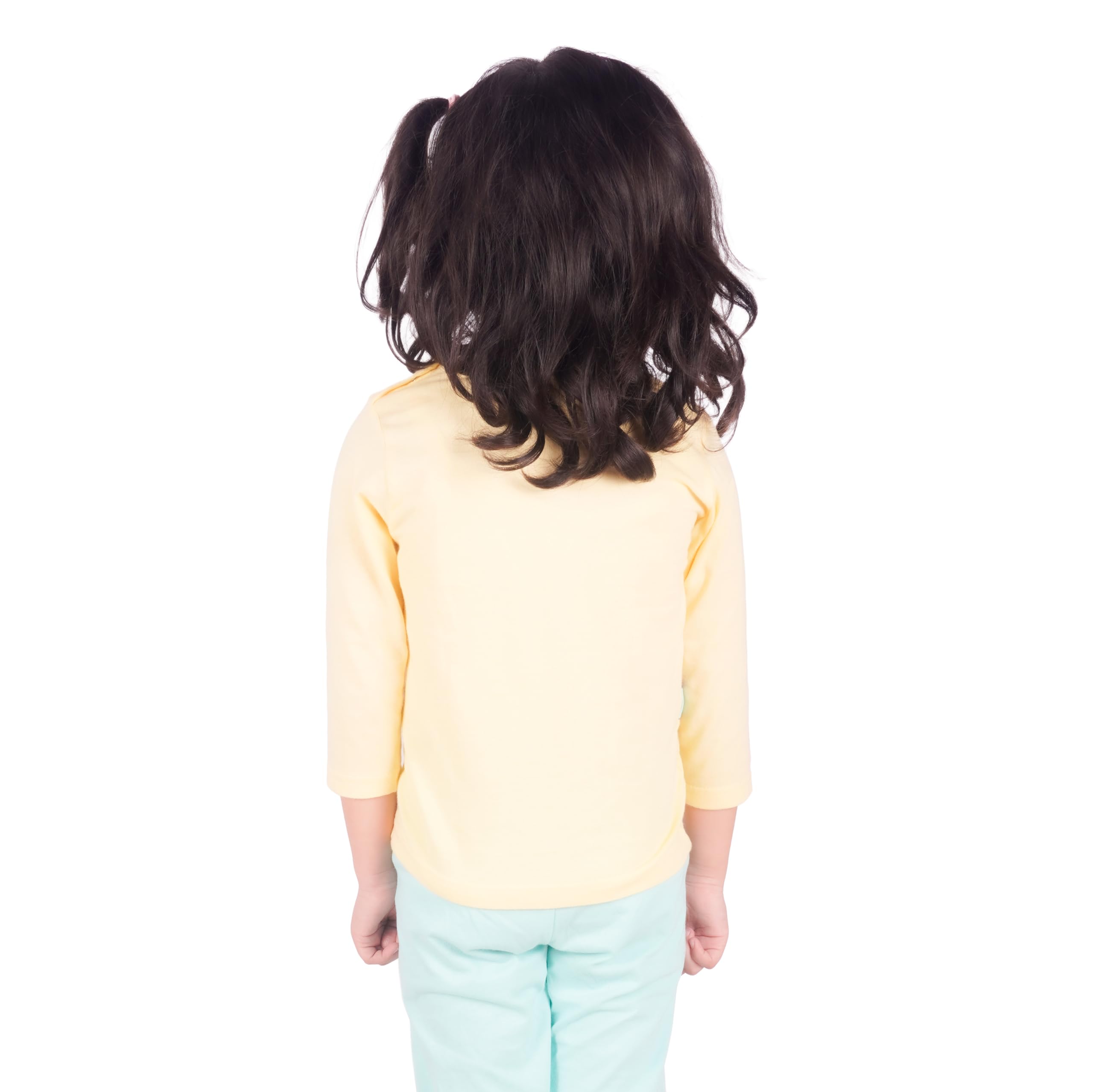 AURA STITCH Girls Full Sleeve Cotton T-Shirt | Printed Graphic Top for Kids | Soft & Comfortable Casual Wear Multicolour 2