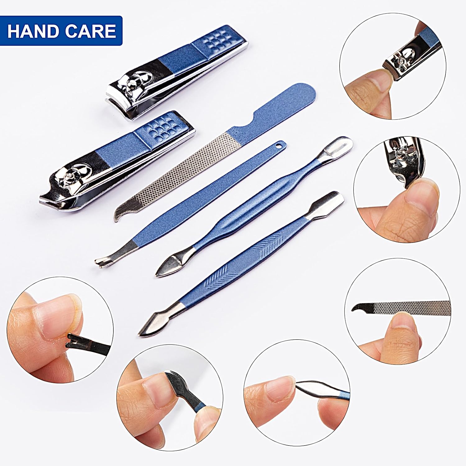 Nail Clippers and Beauty Tool Portable Set, 19 in 1 Carbon Steel Professional Pedicure Kit, Professional Grooming Kits, Nail Care Tools with Luxurious Travel Case (A) image 2