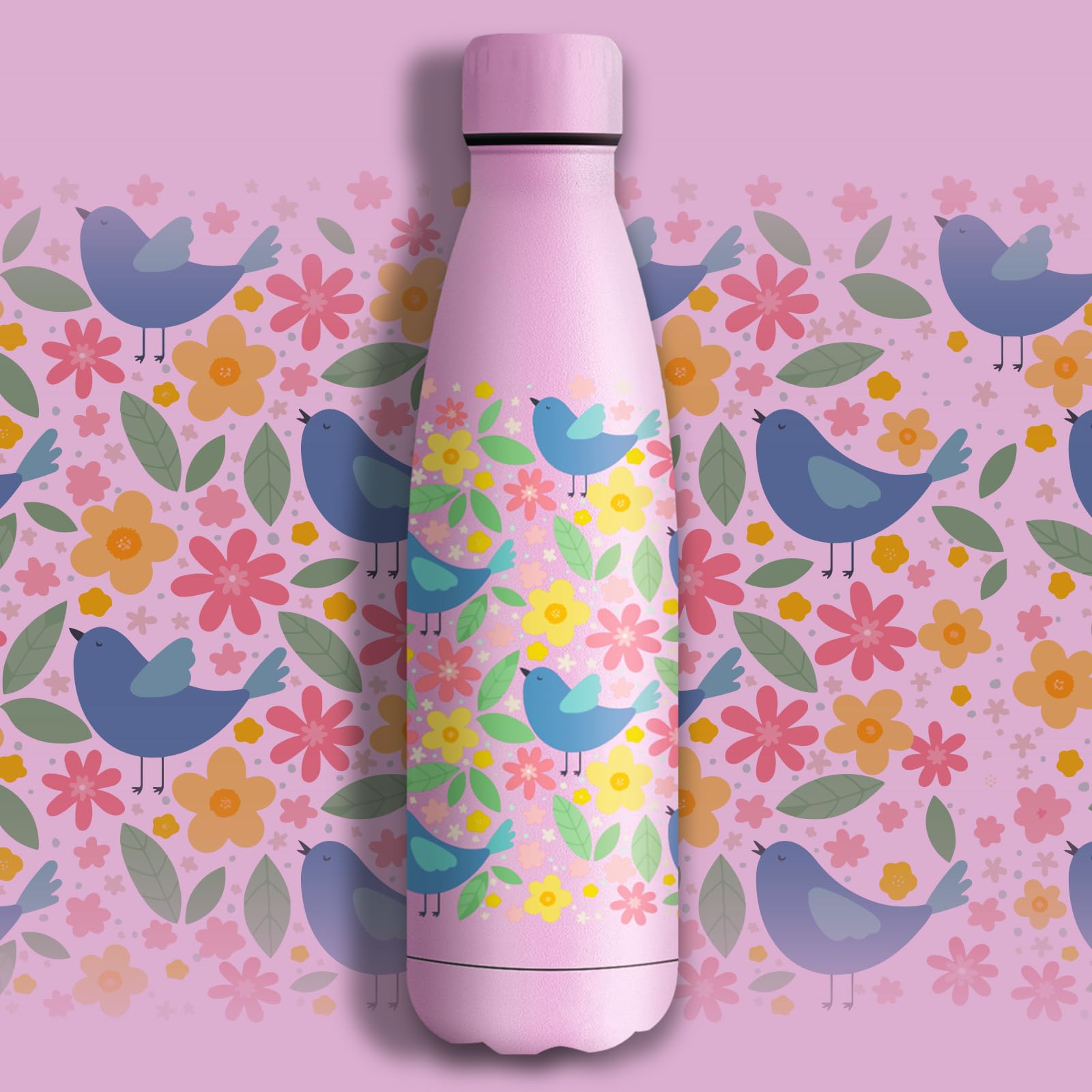 Bottiglia Termica 500ml, Personalizzata, senza BPA, a Prova di Perdite, Doppia Parete, Bottiglia Termica per Ragazzi, Ragazze, Outdoor, l'école - 5