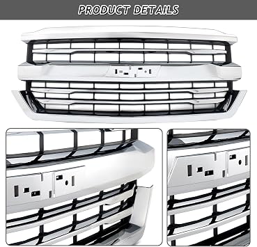 Front Bumper Grille Grill For 2016 2017 2018 Chevrolet Silverado 1500