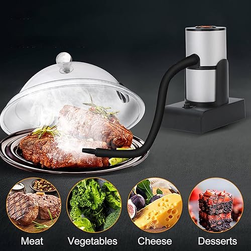 Miniatura 2 de Ahumador de alimentos, infusor portátil de humo de alimentos, máquina eléctrica ligera para ahumar pescados, mariscos, gastronomía molecular,