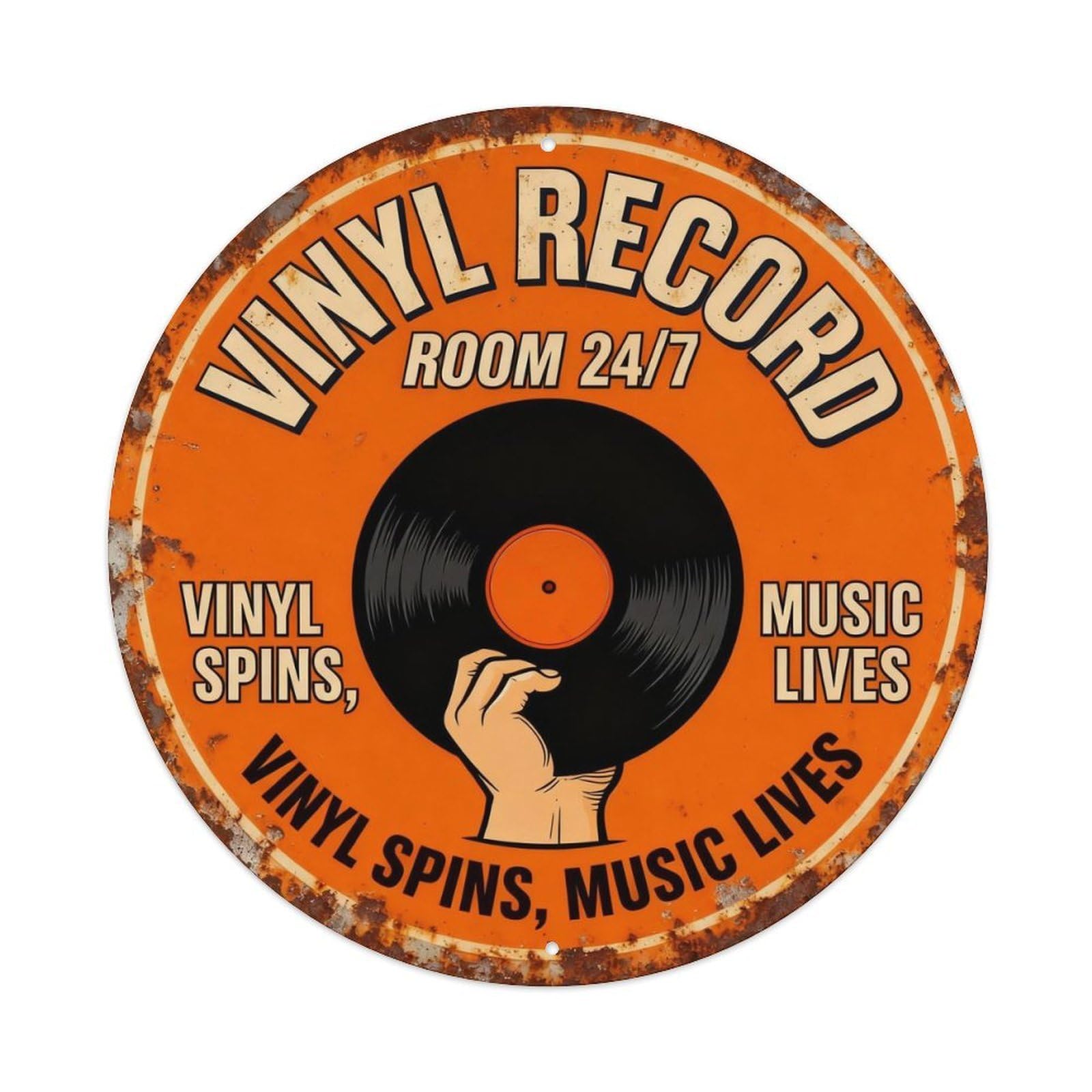 Vinyl Record Room 247 Metal Tin Sign Plaque