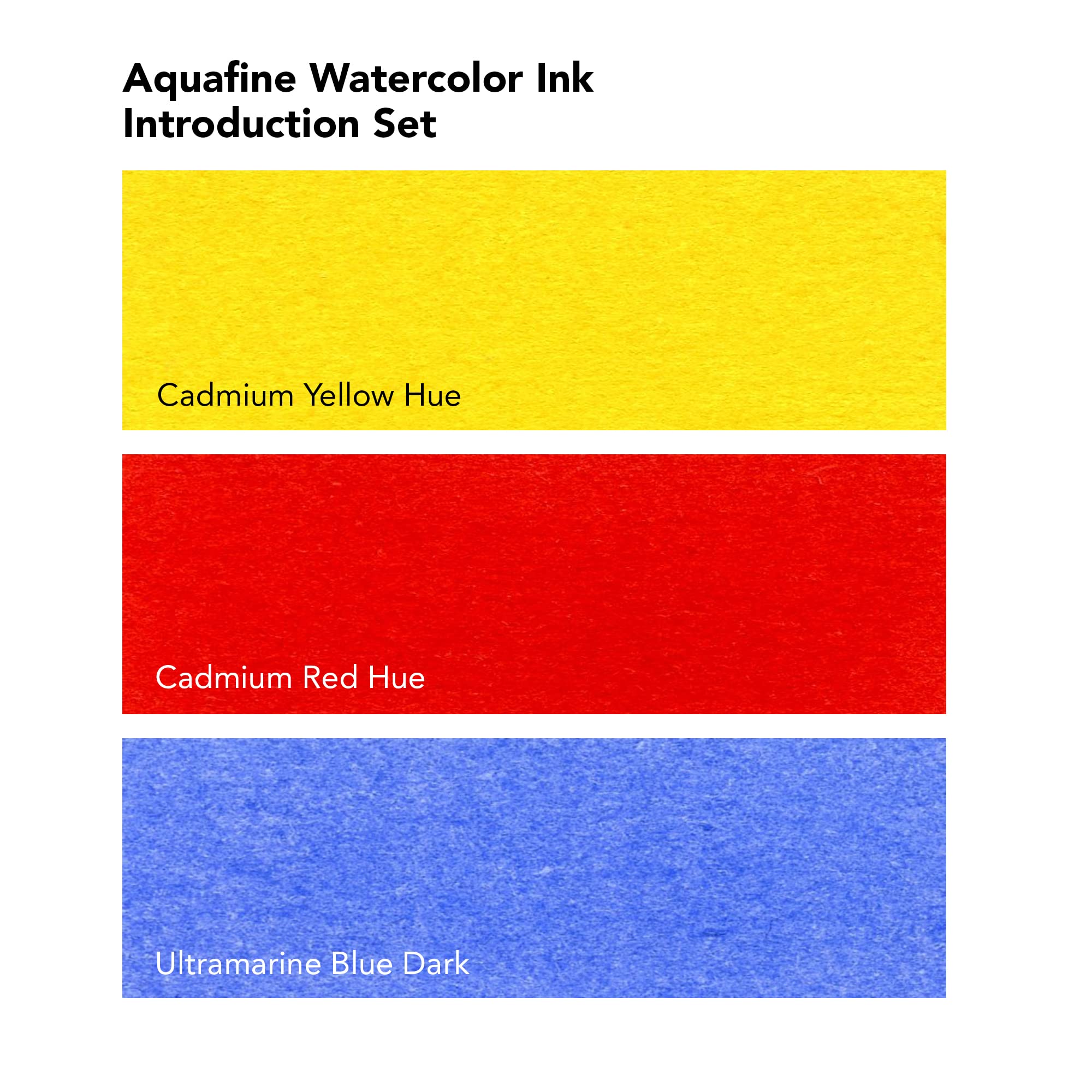 Daler-Rowney Aquafine Watercolour Ink Set, 3 x 29.5ml Bottles & 1 FW Mixed Media Marker, Assorted Colours - Image 2