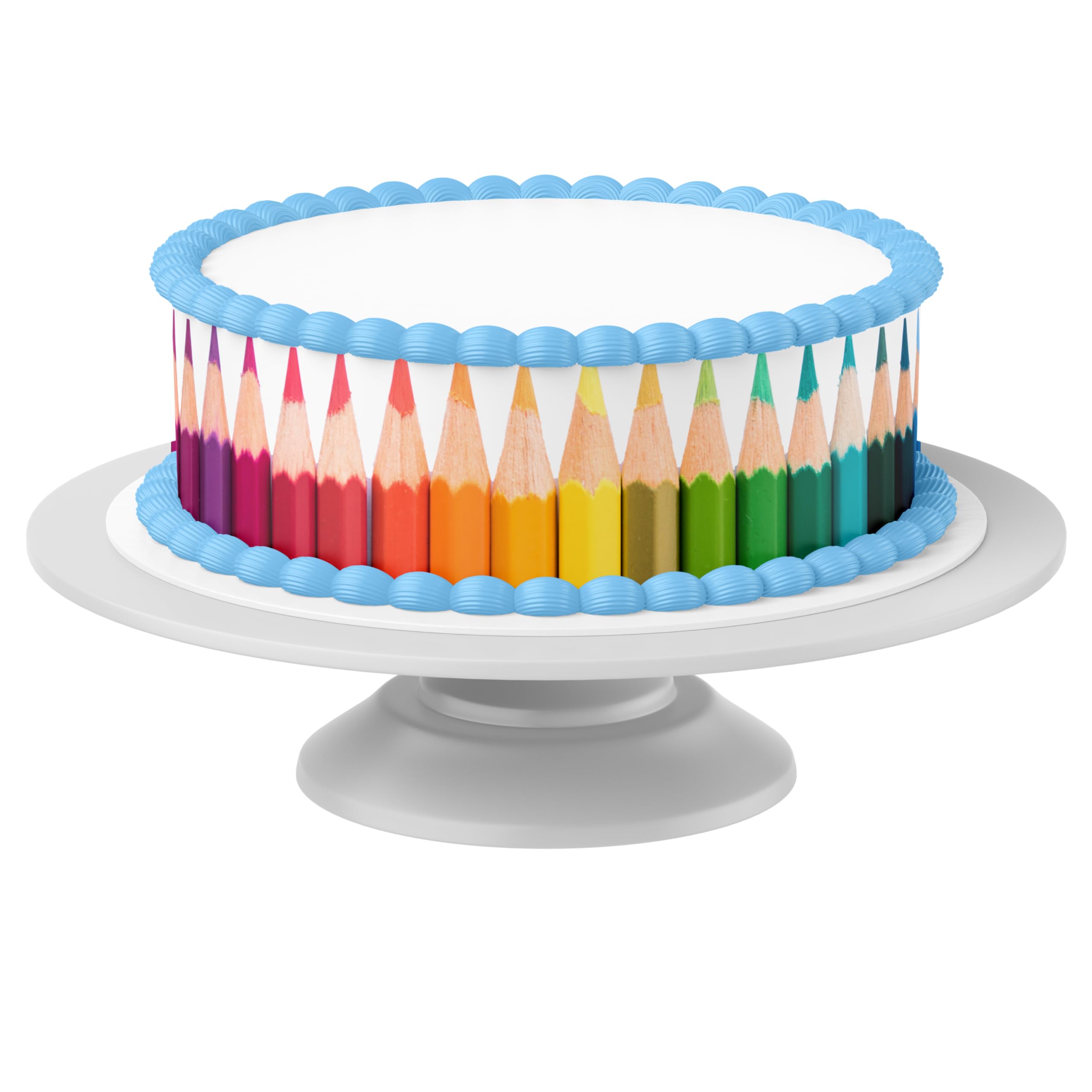 Nastro per torta prato fiorito 2 commestibile - 4 pezzi á 24cm x 5cm adatto a torte fino a 30 cm da mangiare insieme - decorazione creativa per torte