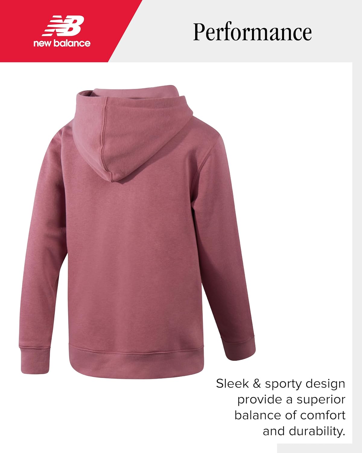 New Balance Boys Hoodies - Lightweight Soft Cotton Fleece Pullover Boys Hoodie Sweatshirts with Pockets (Sizes: 2T-20) - Image 5