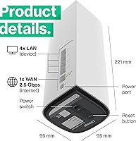 Vista 7 de Linksys Sistema Velop Pro 7 WiFi Mesh Dos enrutadores cognitivos de triple banda de malla con velocidades de más de 10 Gbps Cobertura para todo