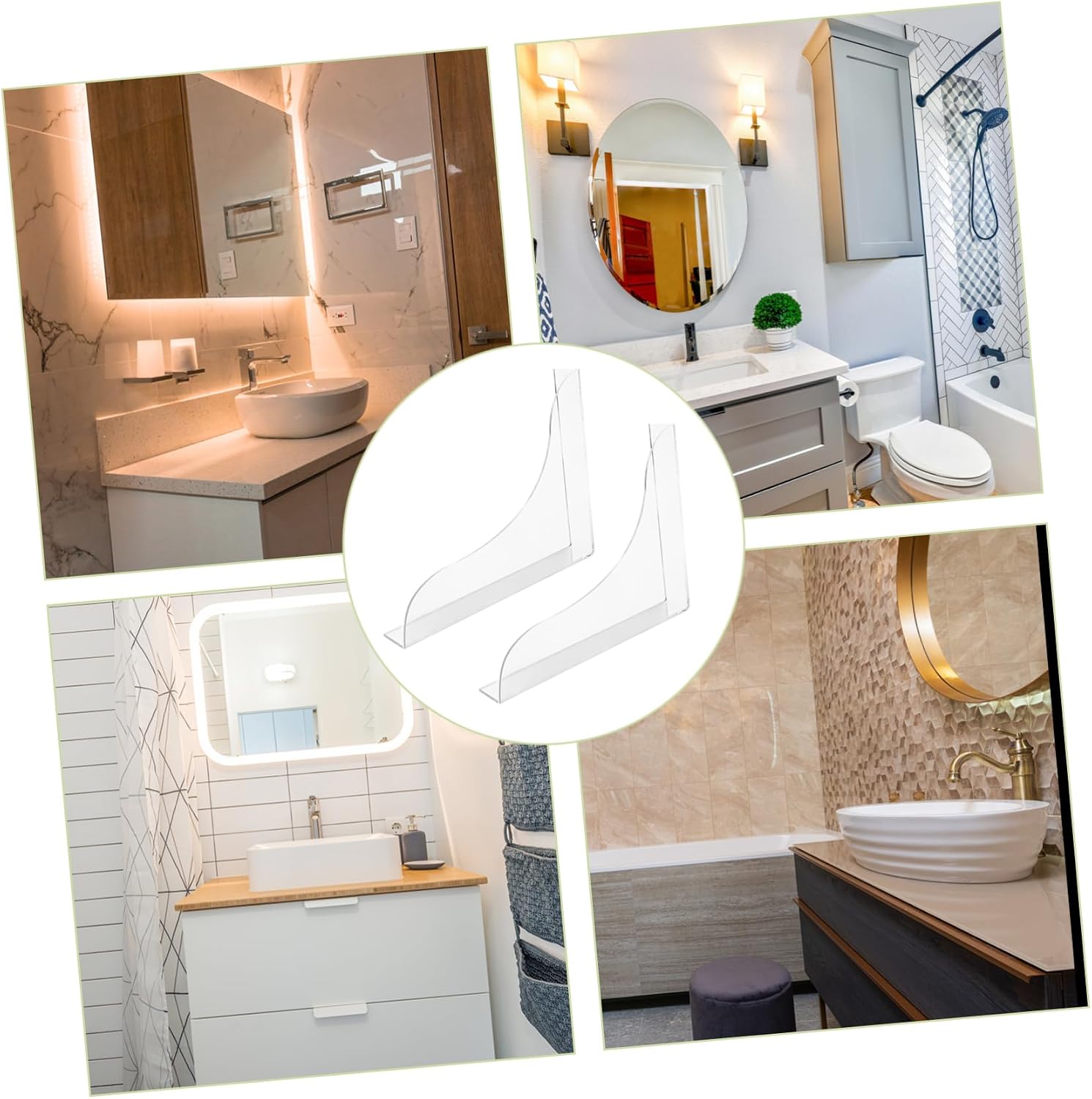 Acrylic Bathtub Splash Guard for Bath Tub Shower Sink Leak Protection Barrier Easy Install