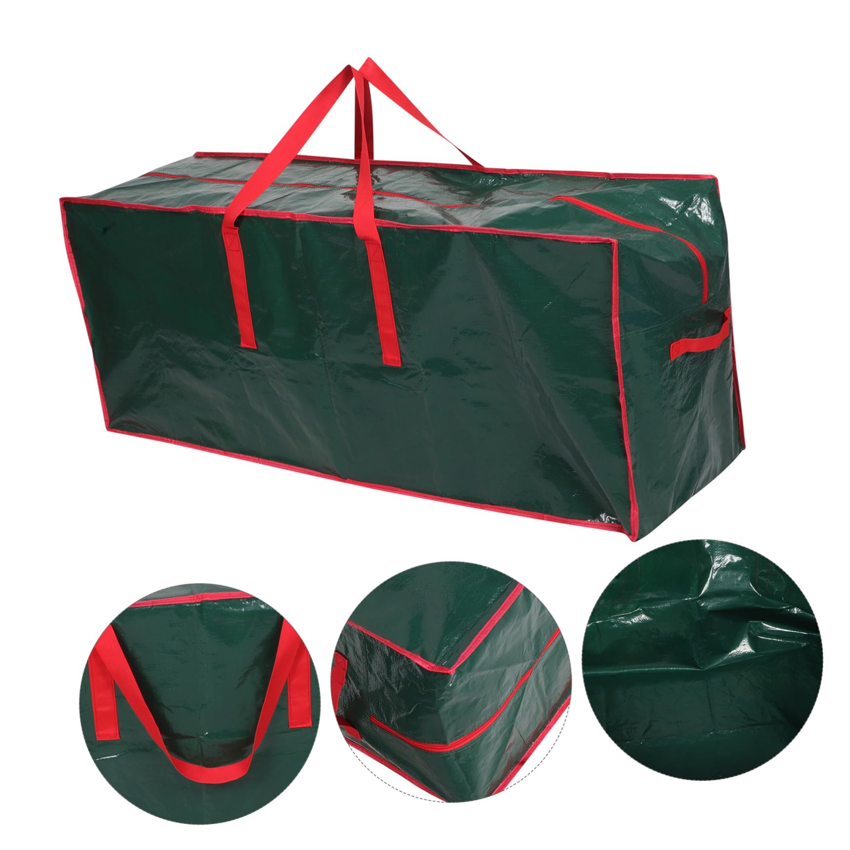 Gatuida Borsa Portaoggetti per Albero di Natale Organizer in Manici Rinforzati Cerniere Doppie Grande Capacità Salvaspazio per Decorazioni Natalizie e Alberi Finti