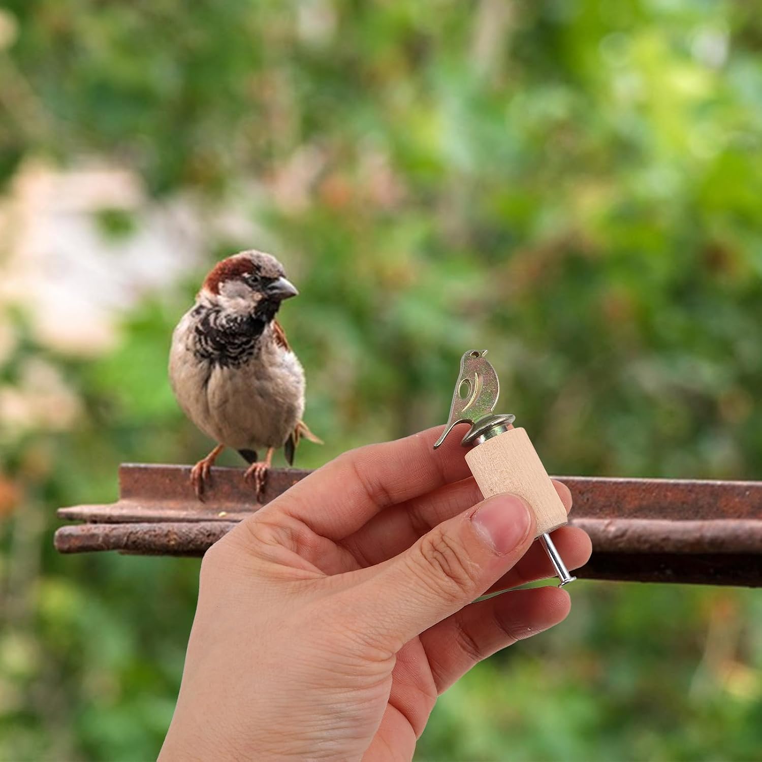 UPKOCH Bird Whistle for Bird Training and Gardens Wooden and Metal Flute with Colophony Powder and Nature Exploration