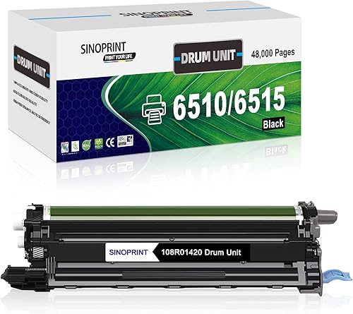 SINOPRINT Unidad de tambor negra 6510 6515 (108R01420) de repuesto para Xerox Phaser 6510DNM 6510DN 6510DNI 6510N WorkCentre 6515DNI 6515DNM 6515DN