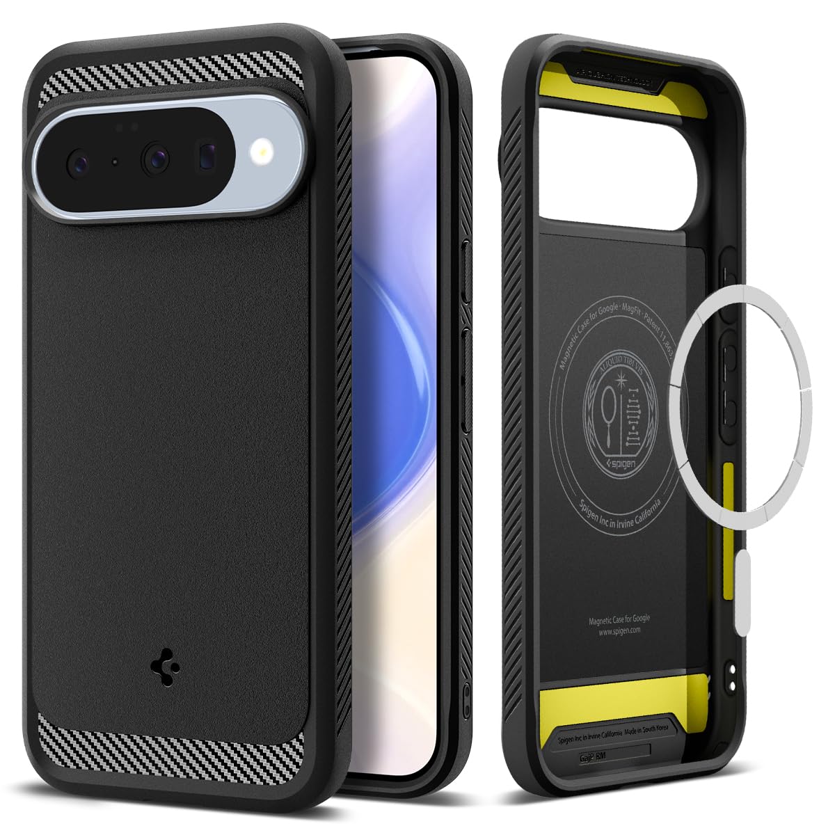 Google Pixel10　spigenケース付き Amazon.com: Spigen for Pixel 10/10 Pro Case, Rugged Armor MagFit