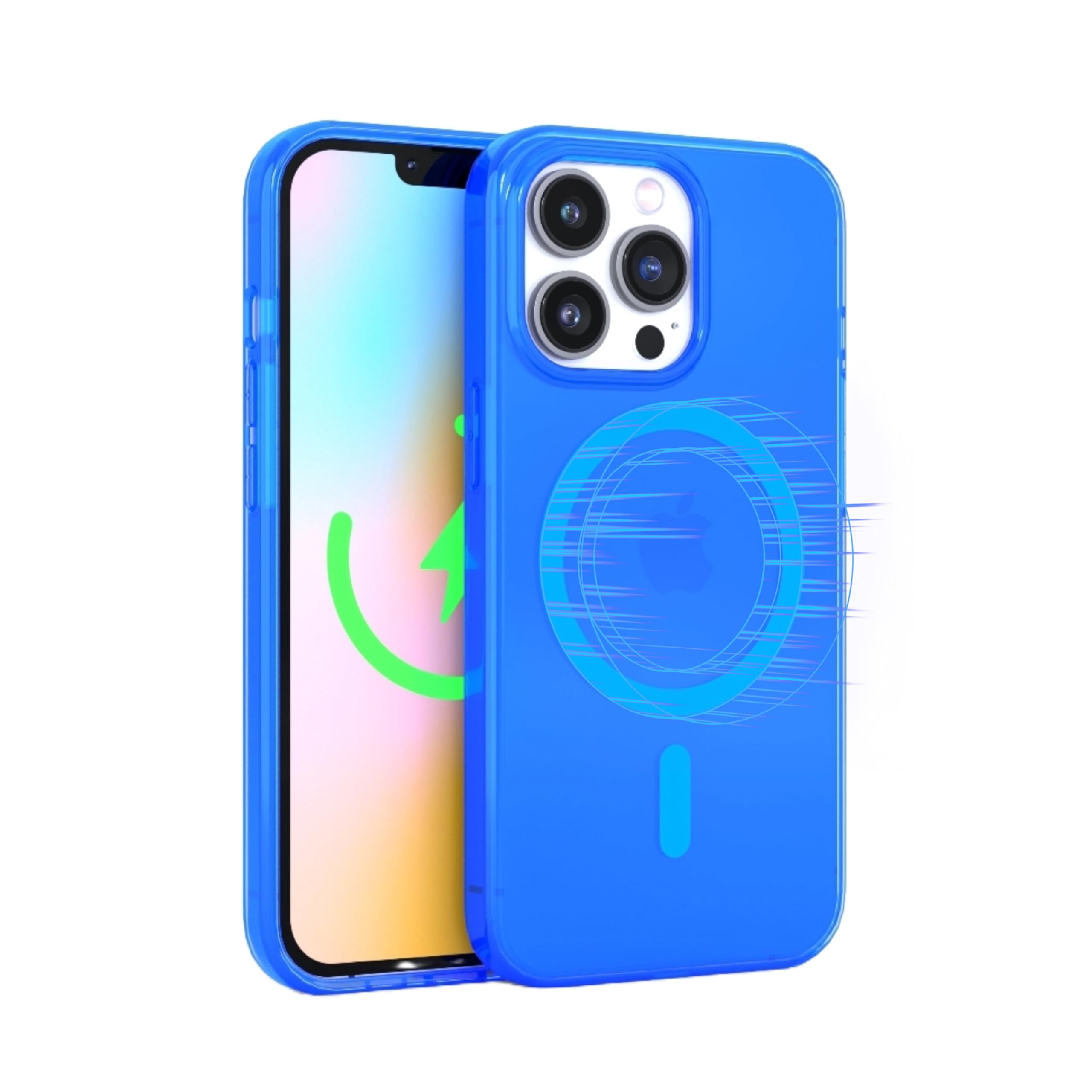 Amazon.com: FELONY CASE for iPhone 15 Pro - Neon Blue Crystal