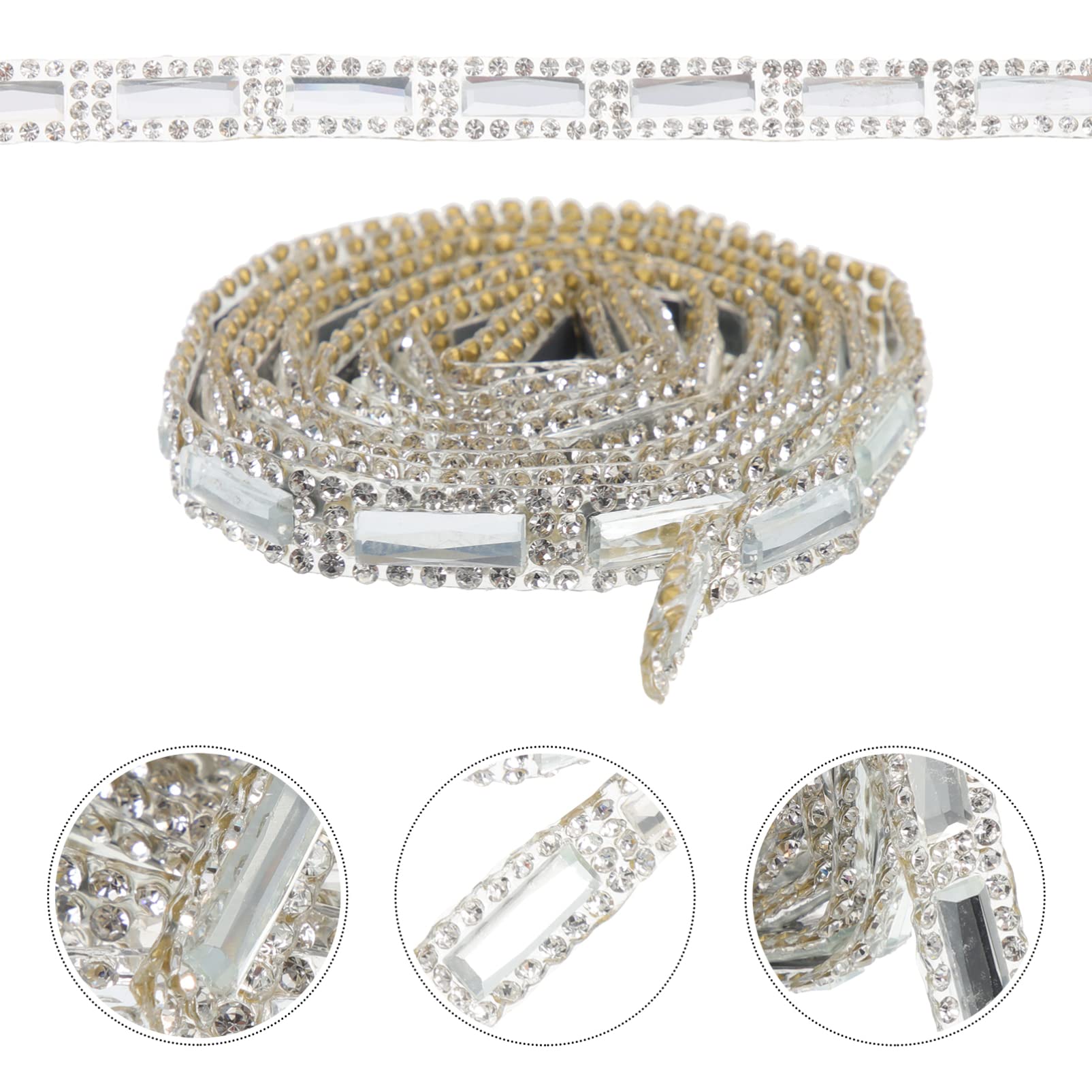 ACiyD Selbstklebendes Strassband Bling Diamond Ribbon Crystal Trim Roll Gem Sticker für DIY Art Crafts Auto Phone Wedding Dress Decoration