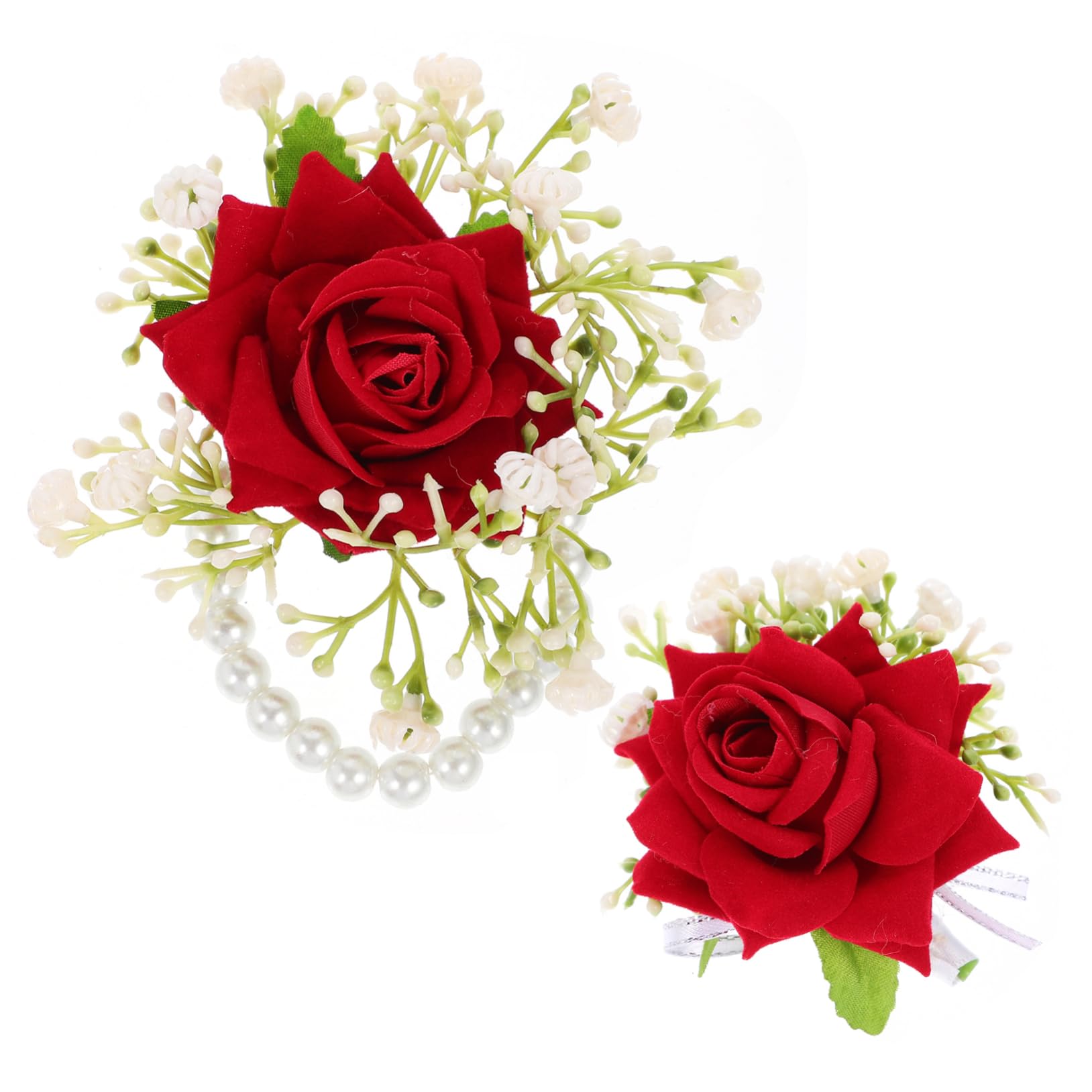 Alipis 5sets Corsage e Boutonniere Fiori Artificiali Per Matrimonio Kit Romantico Da Sposa e Damigelle Con e All Occhiello Per Cerimonie e Occasioni Speciali