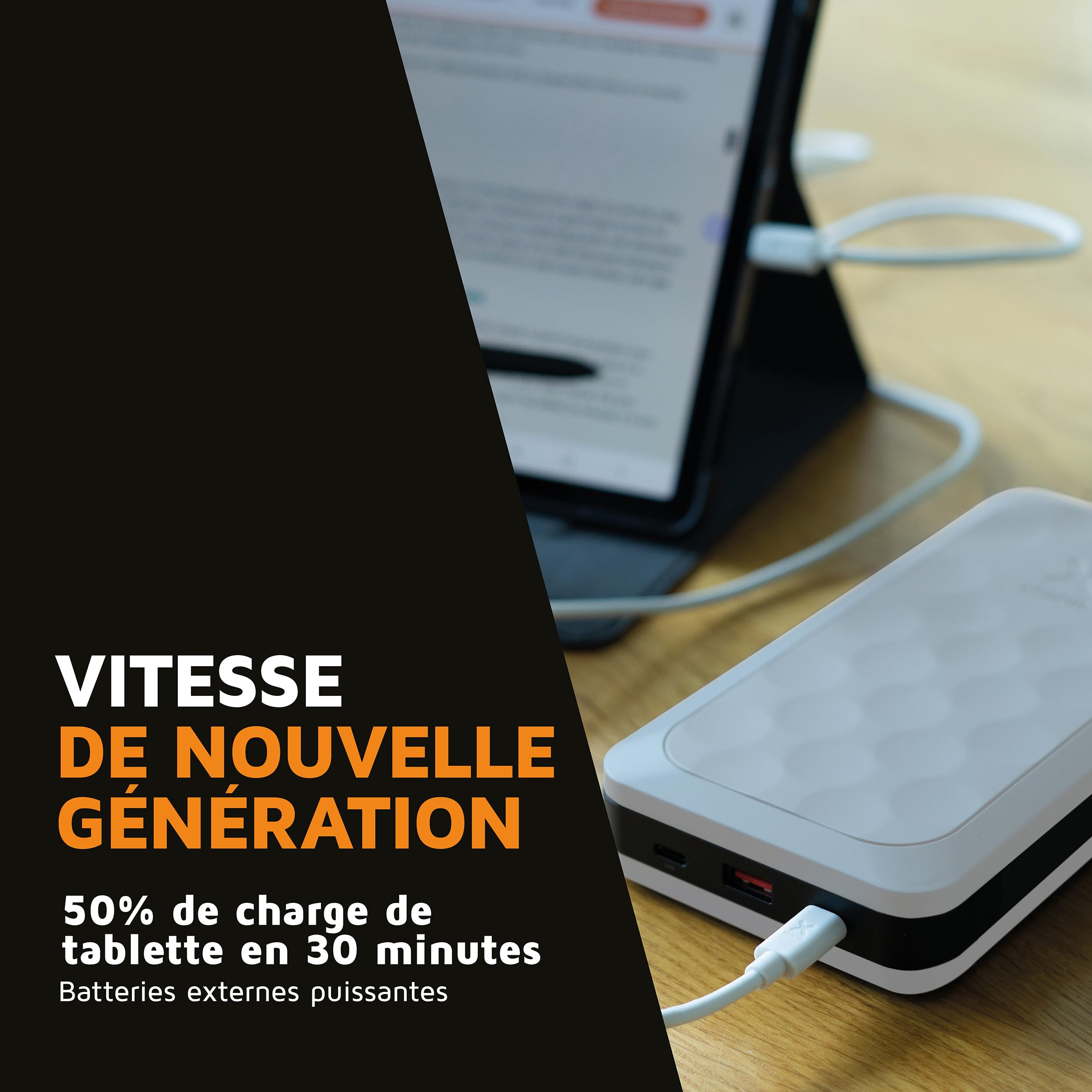 Powerbank Xtorm Fuel 5 Series 35W, 20 000mAh, 2X USB-C PD / 1x USB-A, Adapté aux Voyages en Avion, Compatible avec Samsung ou Android et iPhone ou Apple, Dusk White