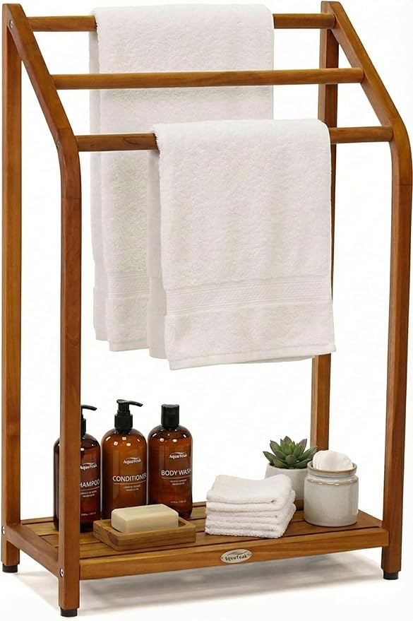 The Original Sula Versatile Teak Towel Rack - A. Towel Rack