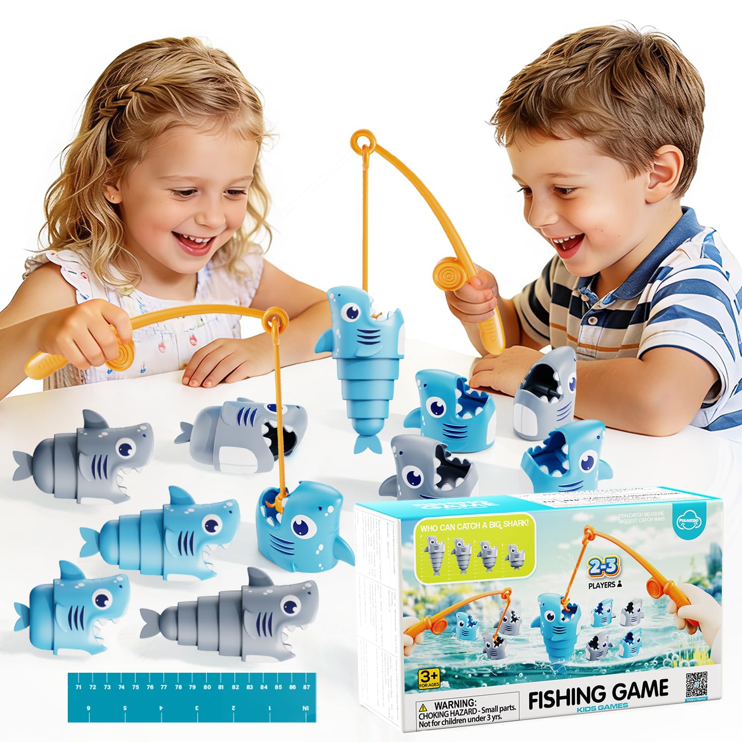 Board Games Kids & Adults,2 Player Family Party Fishing Kids Games To Catch The Longest,Fun Educational Math Toys For 3 4 5 Year Olds,Gifts for Boys Girls
