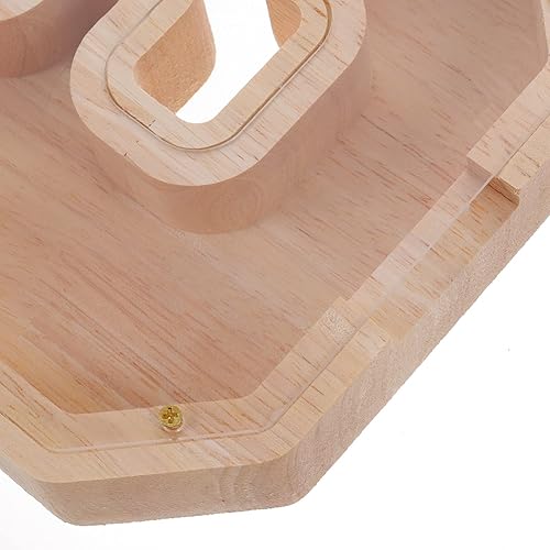 Vista 33 de ibasenice Alcancía transparente para decoración del hogar, alcancía para niños, irrompible, alcancía de madera para adultos