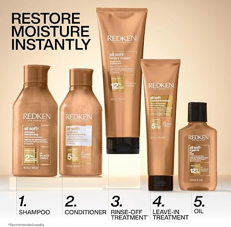 REDKEN | All Soft, Heavy Cream Treatment, Argan Oil, For Softer Smoother Hair, 250ml