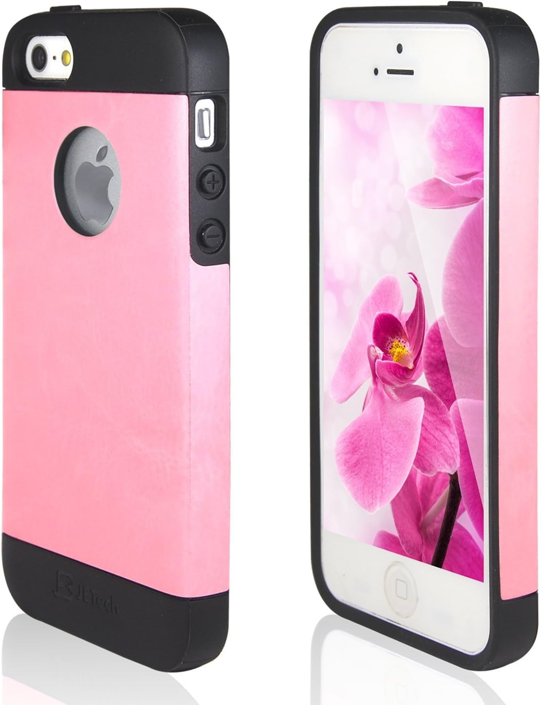 JETech Case for iPhone SE 5s 5 Protective Cover with Logo Cut-Out (Pink)