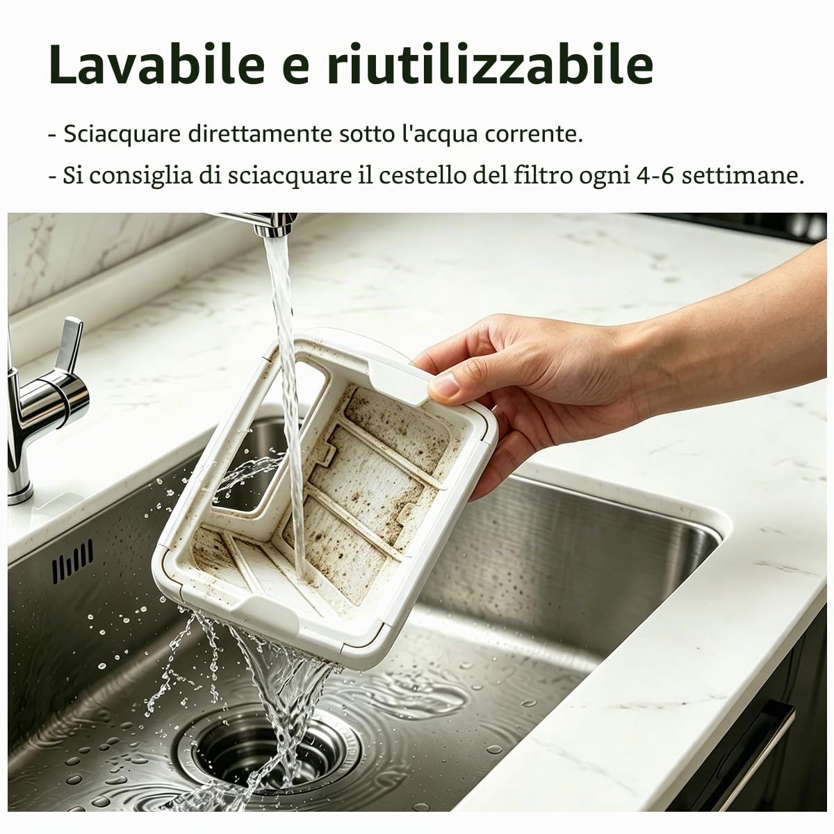 cestello filtrante Ultrafine di Ricambio per Aiper Scuba S1 Robot pulitore per Piscina, Filtro fine Lavabile e Riutilizzabile per la Pulizia della Piscina,1 Pezzo