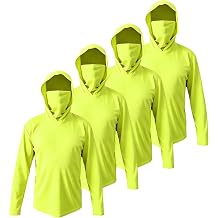 Mens UPF 50+ Sun Protection Breathable Long Sleeve Workout T Shirts Lightweight Hoodie Shirts with Mask