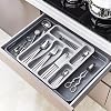 Badem10 Spoon Holder Drawer interior Adjustable Openable Knife Spoon Fork Drawer Interior Editor Sliding Spoon Holder, Badem10