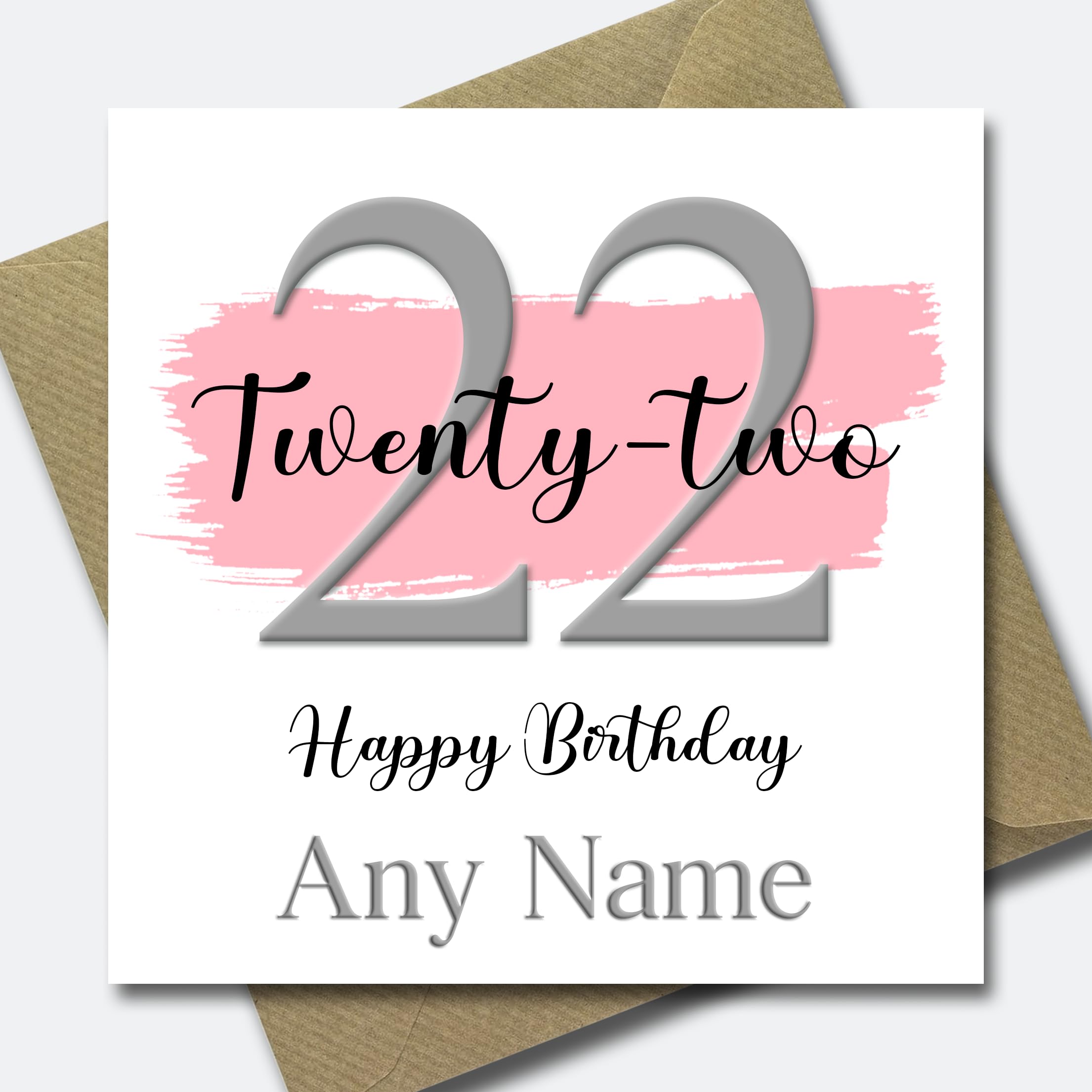 Personalised 22nd Birthday Card for Daughter Sister Niece Granddaughter Friend Women Girls Friend ect 22 year old
