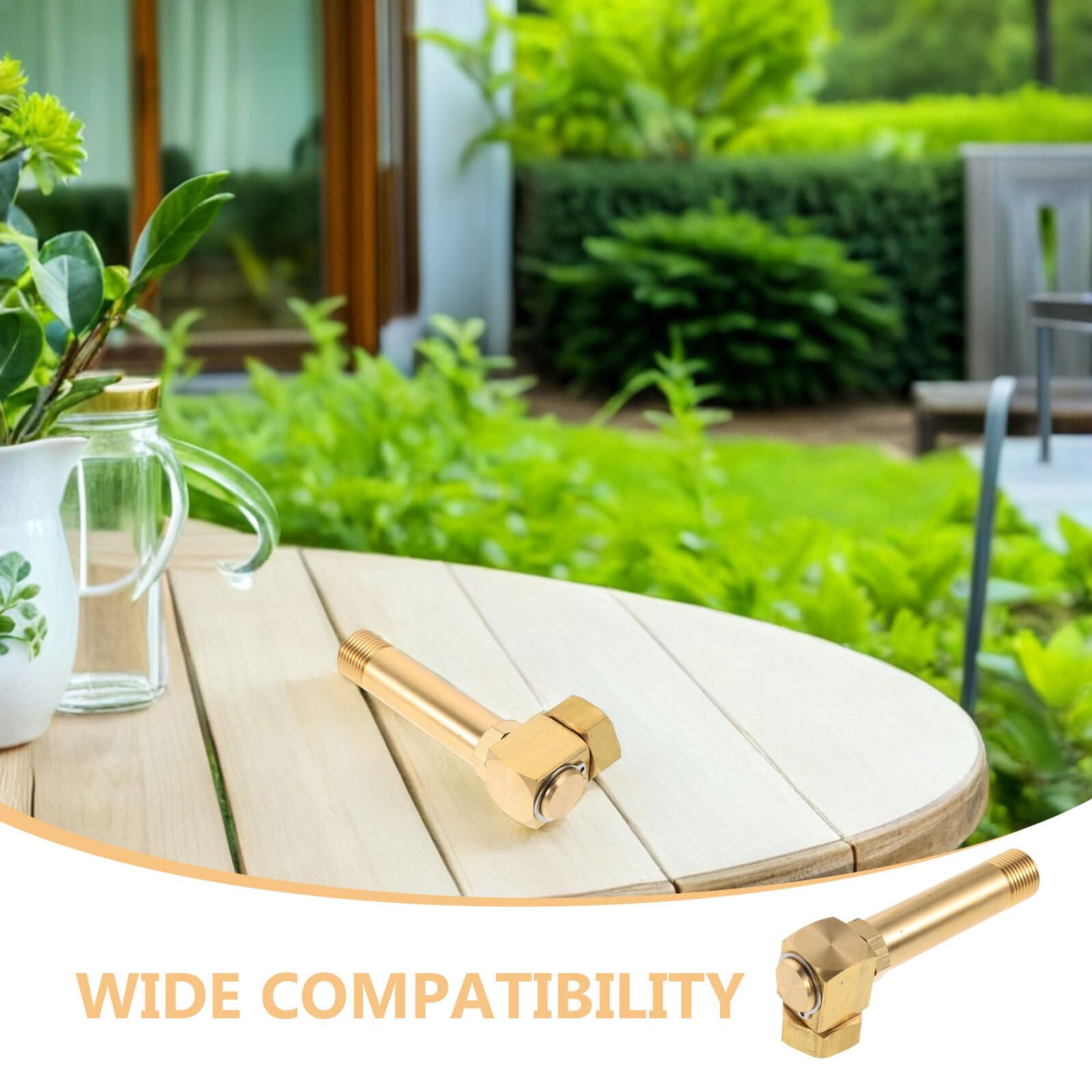 Adattatore Girevole in Ottone per Tubo da Giardino GHT Connettore Gomito per Avvolgitubo Ricambio Resistente alla Ruggine e Perdite Compatibile Maggior Parte dei Sistemi