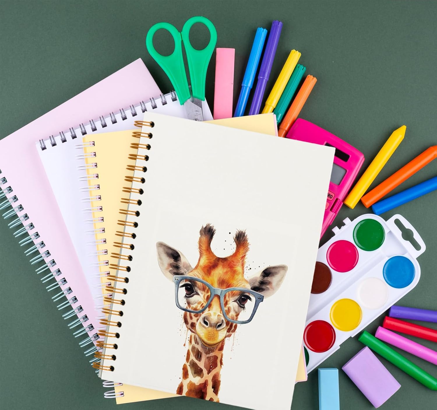 OXW Giraffe Gifts Cute Notebook Journal, Giraffe Gifts for Women, Cute Gifts for Women Teen Girls, Cute Notebook Journal for Women, Animal Lover Gifts for Kids, Gifts for Teen Girls(5.5'' X 8.3'') - Image 6