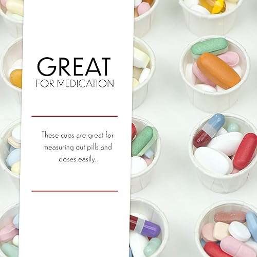 Miniatura 4 de Upper Midland Products Vasos de papel de 1 onza - Vasos de papel para catador de medicina ketchup sacramento (paquete A, paquete de 1000)