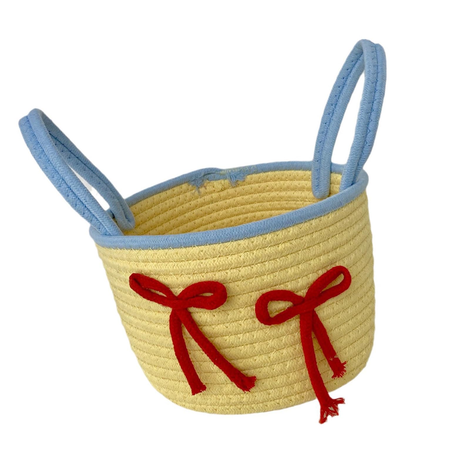 Tsophreniq Large Capacity Cotton Rope Basket for Organizing Home Supplies Large Capacity Snacks Organiser Bedroom Decoration Organiser